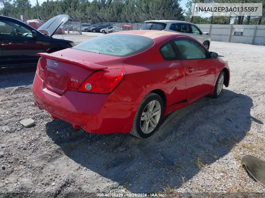 2010 Nissan Altima 2.5 S VIN: 1N4AL2EP3AC135587 Lot: 40705229