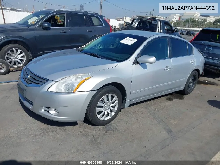 2010 Nissan Altima 2.5 S VIN: 1N4AL2AP7AN444392 Lot: 40708150