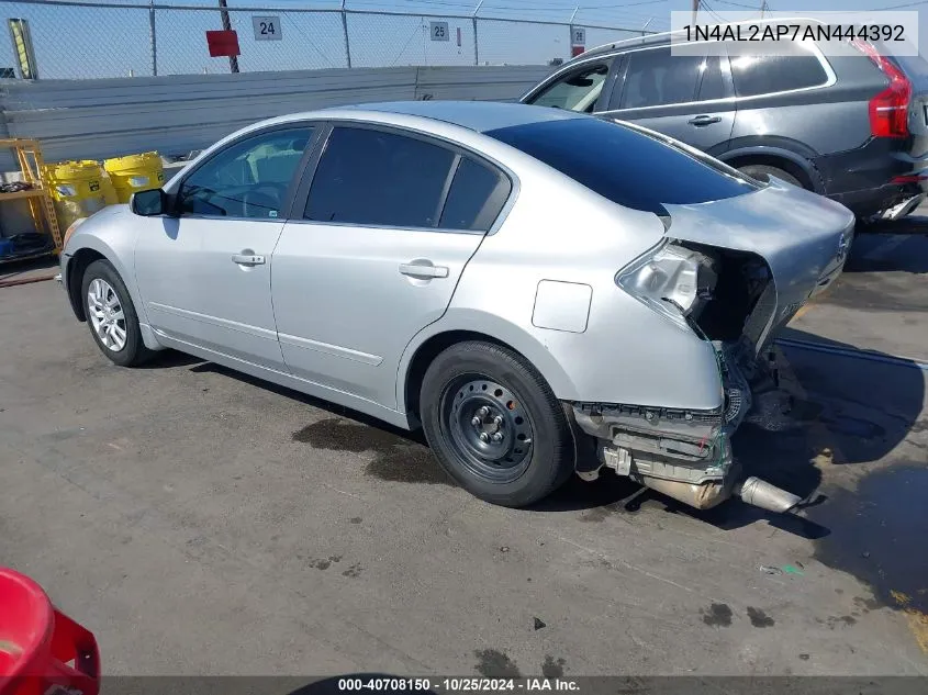 2010 Nissan Altima 2.5 S VIN: 1N4AL2AP7AN444392 Lot: 40708150