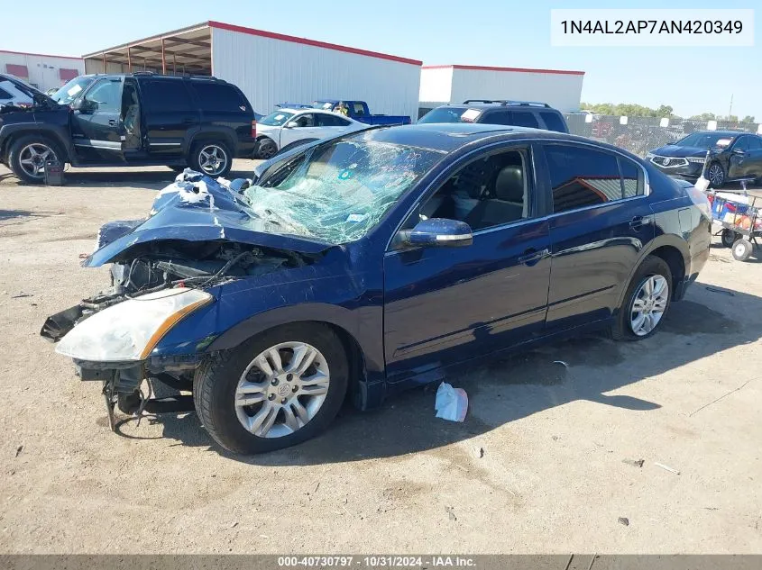 2010 Nissan Altima 2.5 S VIN: 1N4AL2AP7AN420349 Lot: 40730797