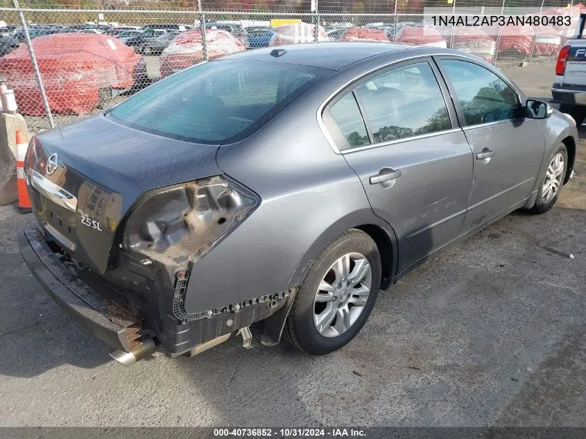 2010 Nissan Altima 2.5 S VIN: 1N4AL2AP3AN480483 Lot: 40736852