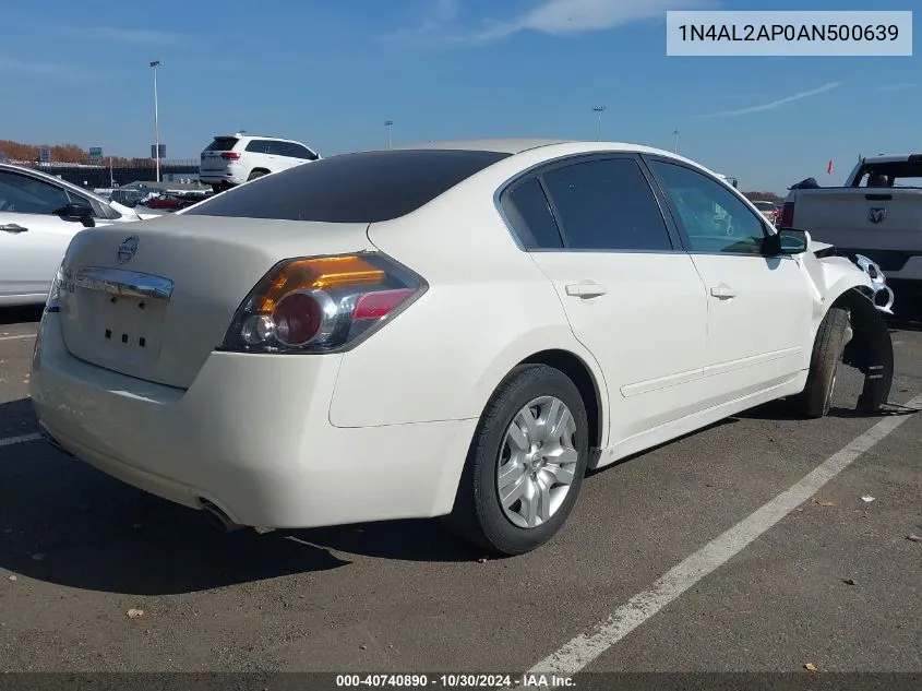 2010 Nissan Altima 2.5 VIN: 1N4AL2AP0AN500639 Lot: 40740890