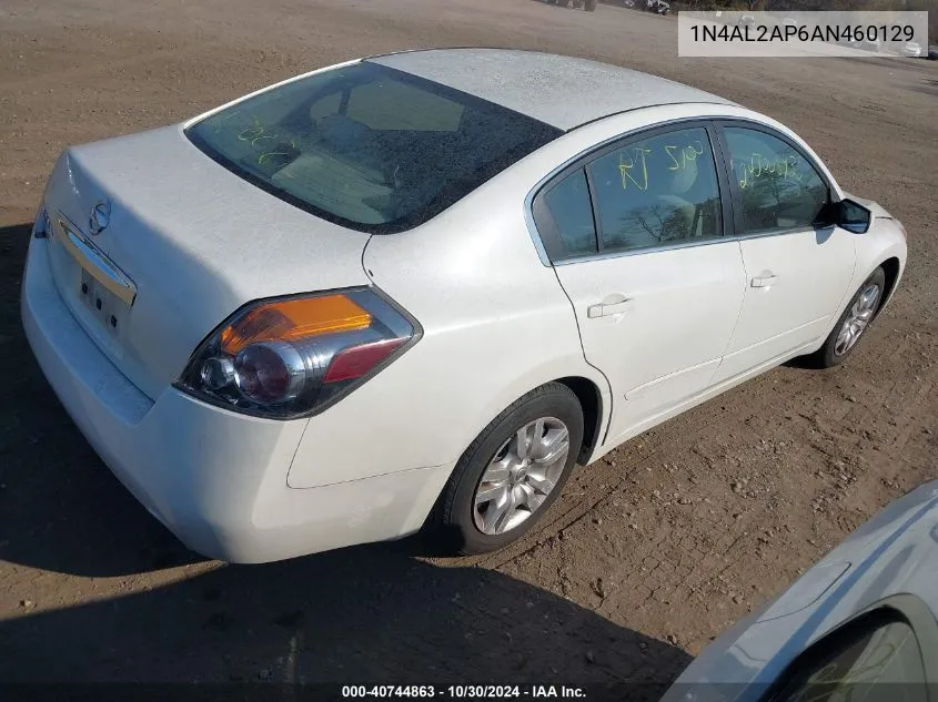 2010 Nissan Altima 2.5 VIN: 1N4AL2AP6AN460129 Lot: 40744863