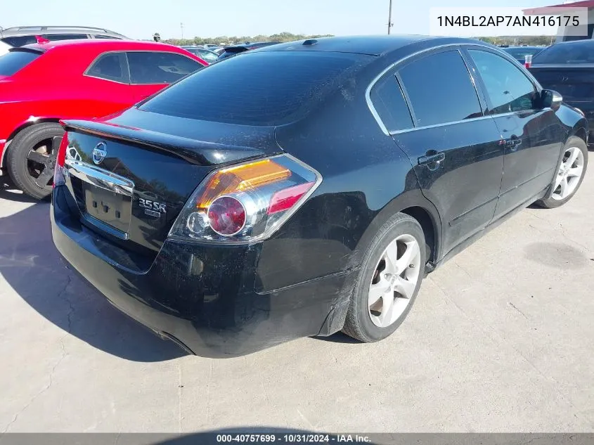 2010 Nissan Altima 3.5 Sr VIN: 1N4BL2AP7AN416175 Lot: 40757699