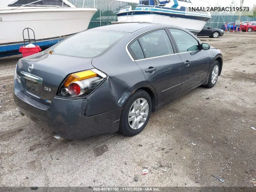 2010 Nissan Altima 2.5 S VIN: 1N4AL2AP3AC119573 Lot: 40761750