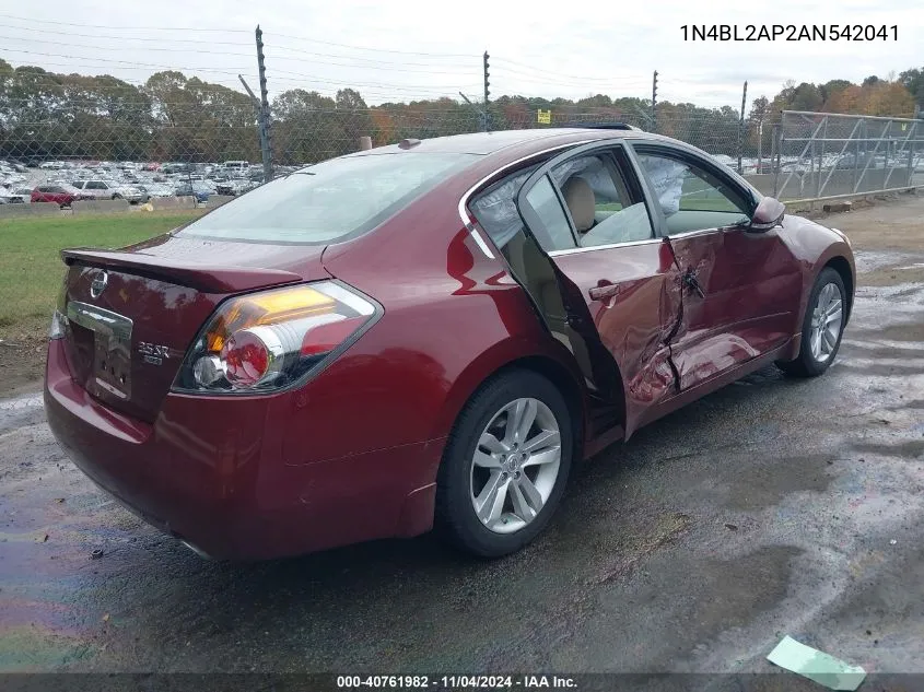 2010 Nissan Altima 3.5 Sr VIN: 1N4BL2AP2AN542041 Lot: 40761982