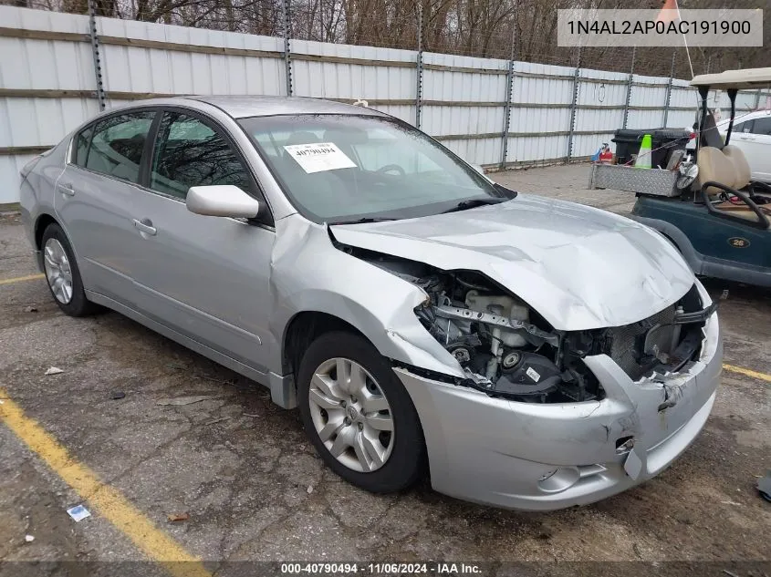 2010 Nissan Altima 2.5 S VIN: 1N4AL2AP0AC191900 Lot: 40790494