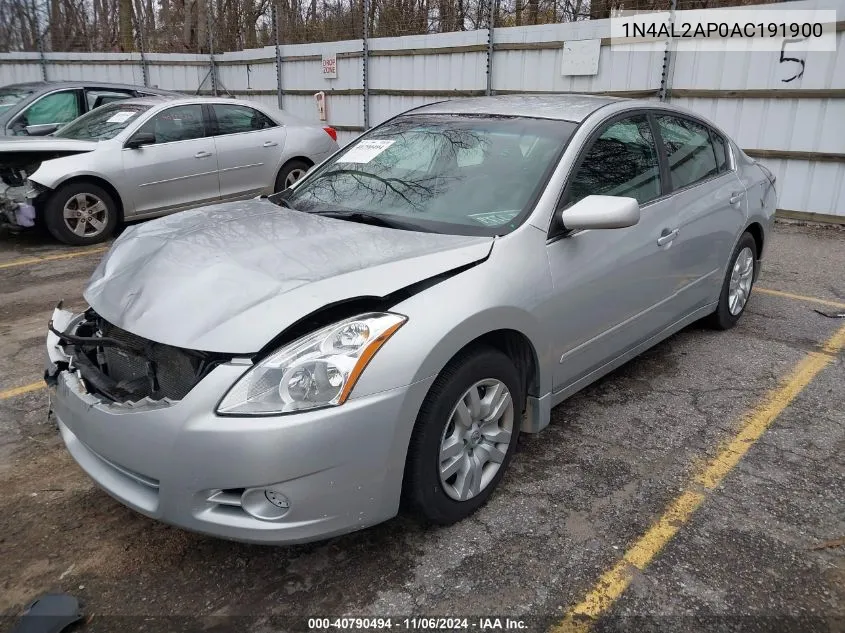 2010 Nissan Altima 2.5 S VIN: 1N4AL2AP0AC191900 Lot: 40790494