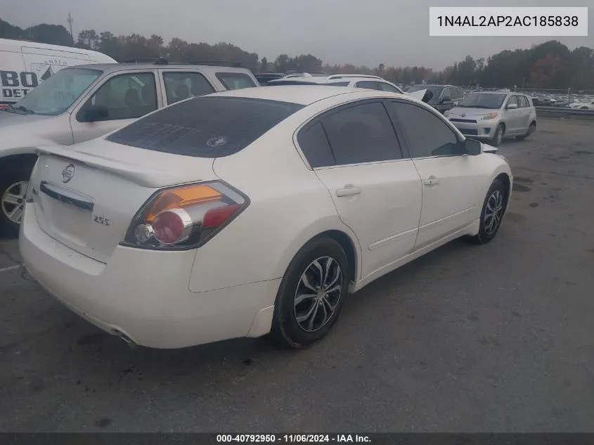 1N4AL2AP2AC185838 2010 Nissan Altima 2.5 S