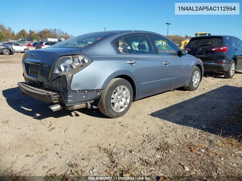 2010 Nissan Altima 2.5 S VIN: 1N4AL2AP5AC112964 Lot: 40803007