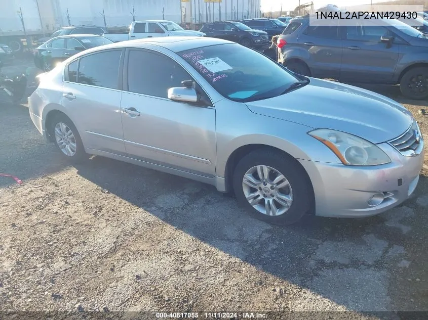 2010 Nissan Altima 2.5 S VIN: 1N4AL2AP2AN429430 Lot: 40817055