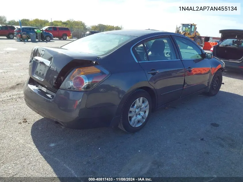 2010 Nissan Altima 2.5 S VIN: 1N4AL2AP7AN455134 Lot: 40817433