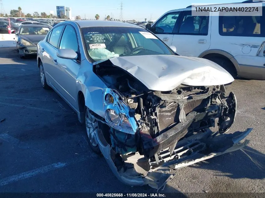 2010 Nissan Altima 2.5 S VIN: 1N4AL2AP0AN402274 Lot: 40825668