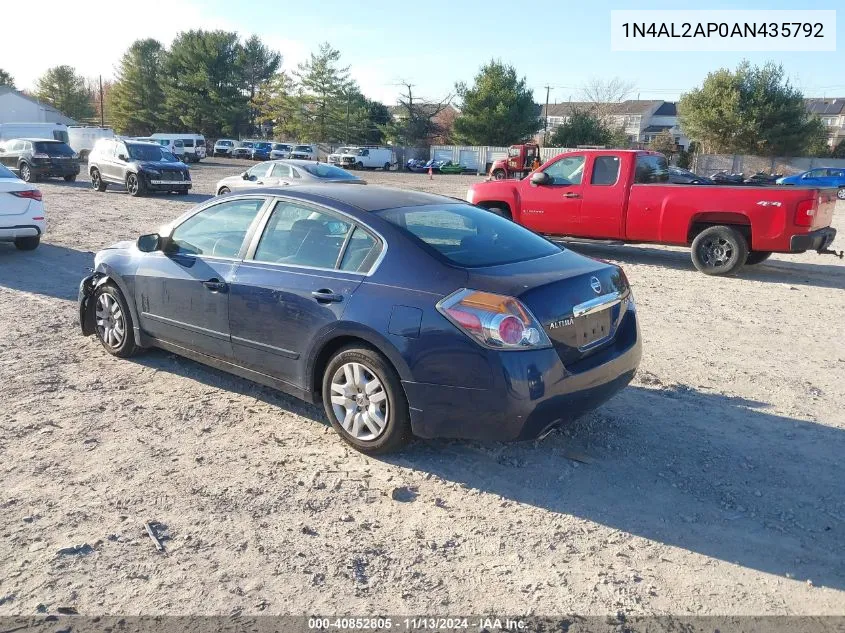 1N4AL2AP0AN435792 2010 Nissan Altima 2.5 S