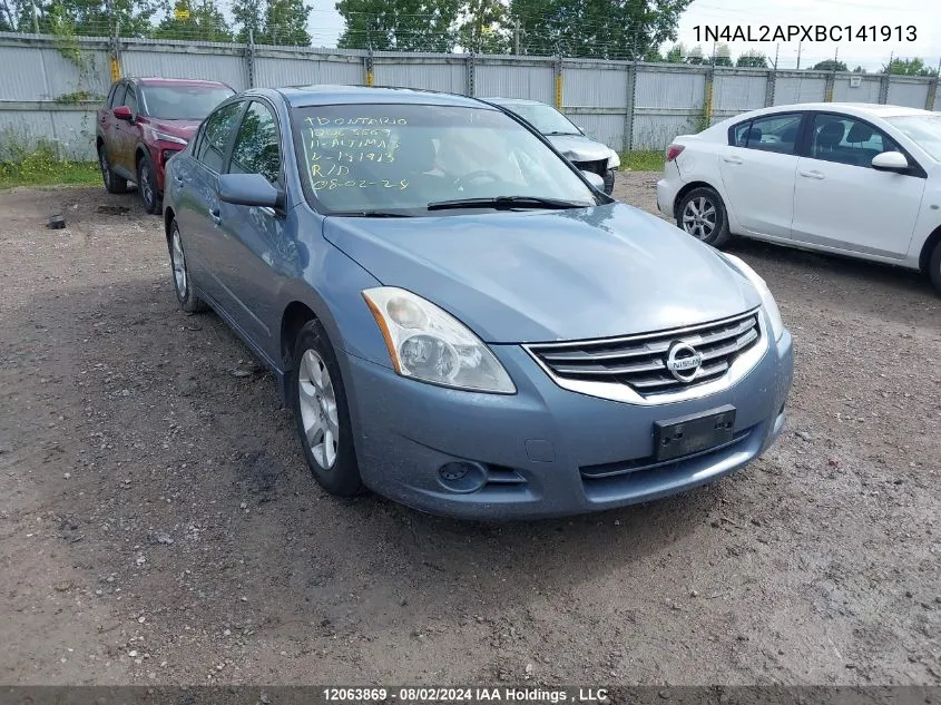 2011 Nissan Altima S VIN: 1N4AL2APXBC141913 Lot: 12063869