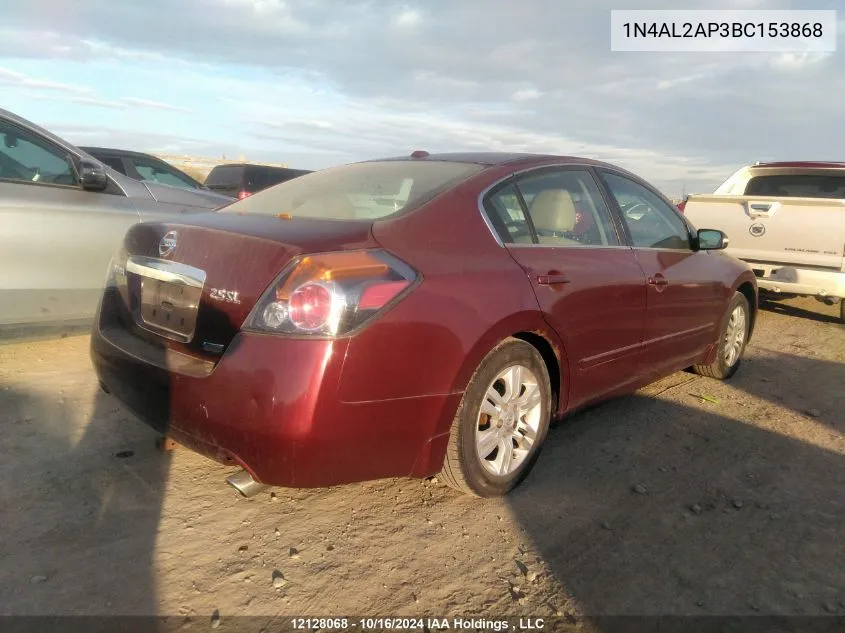 2011 Nissan Altima 2.5 S VIN: 1N4AL2AP3BC153868 Lot: 12128068