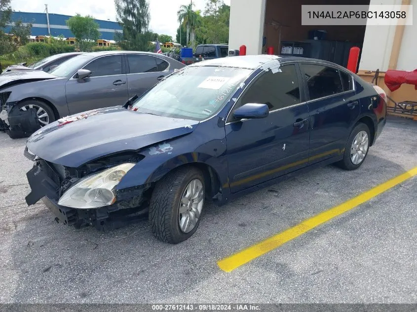 2011 Nissan Altima 2.5 S VIN: 1N4AL2AP6BC143058 Lot: 27612143