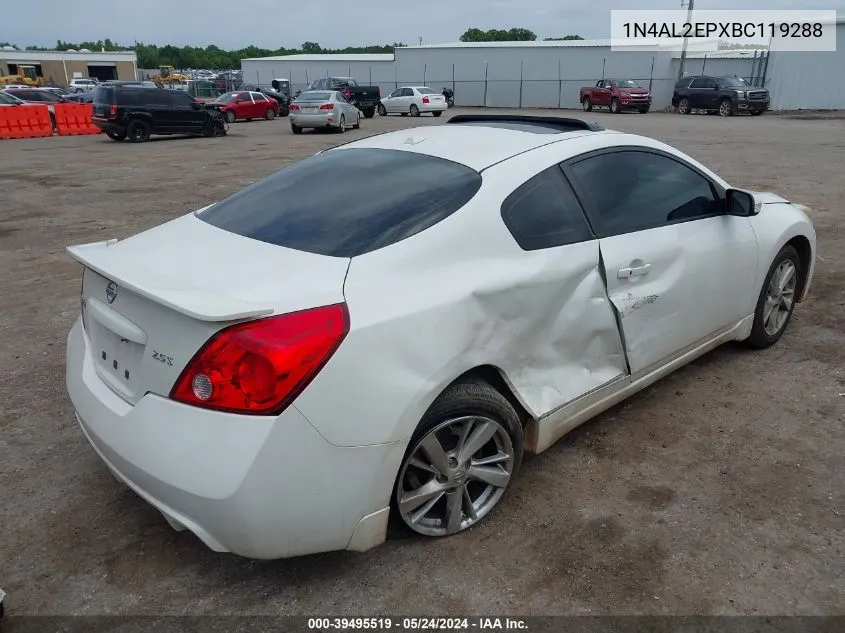 2011 Nissan Altima 2.5 S VIN: 1N4AL2EPXBC119288 Lot: 39495519