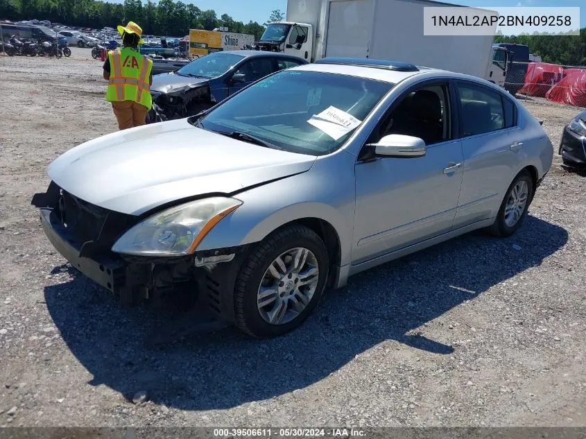 2011 Nissan Altima 2.5 S VIN: 1N4AL2AP2BN409258 Lot: 39506611