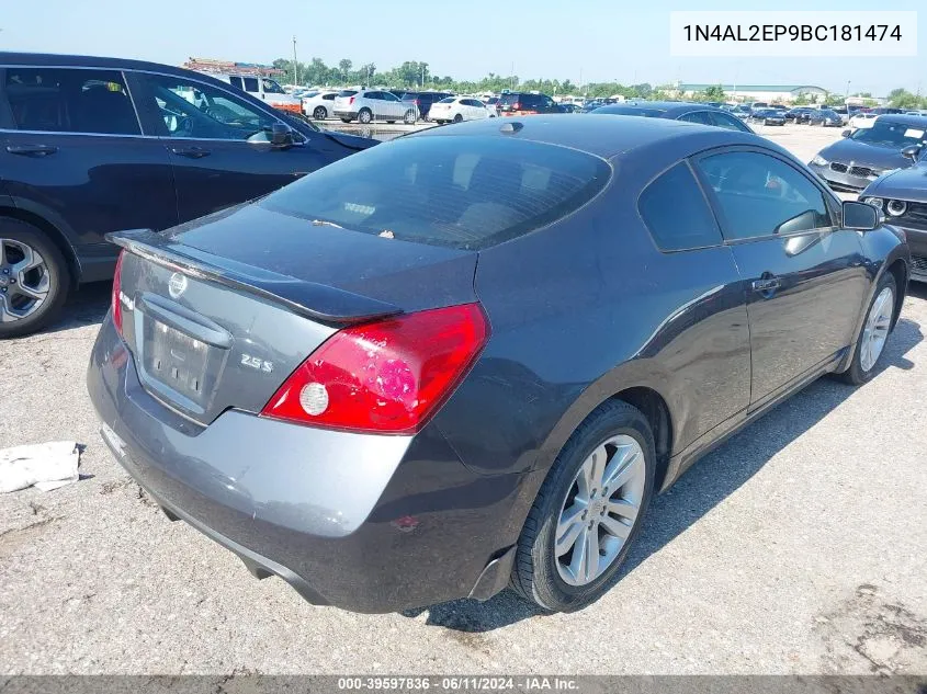 2011 Nissan Altima 2.5 S VIN: 1N4AL2EP9BC181474 Lot: 39597836