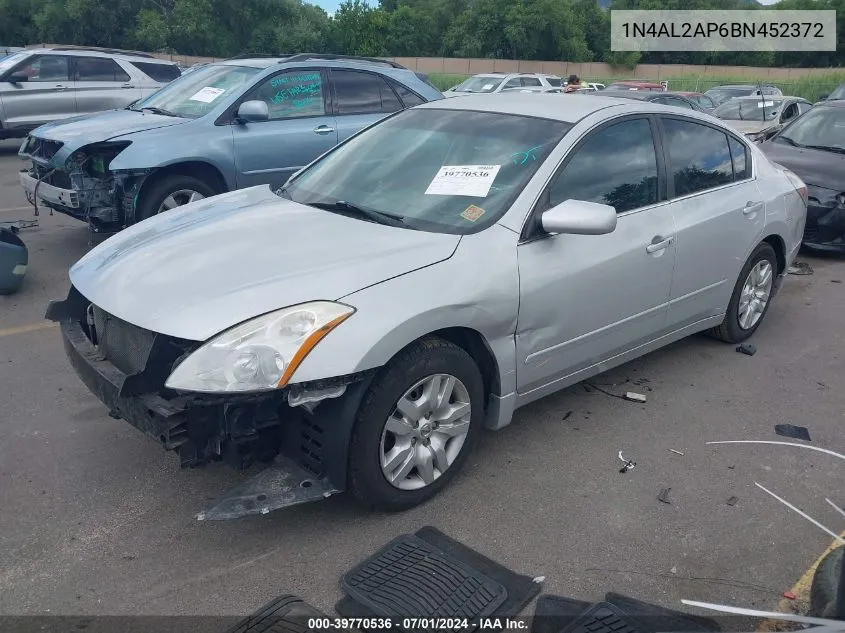 2011 Nissan Altima 2.5 S VIN: 1N4AL2AP6BN452372 Lot: 39770536