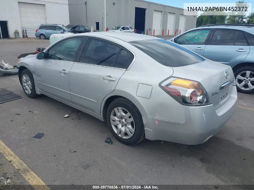 2011 Nissan Altima 2.5 S VIN: 1N4AL2AP6BN452372 Lot: 39770536