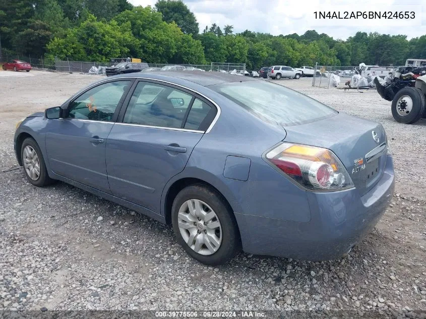 2011 Nissan Altima 2.5 S VIN: 1N4AL2AP6BN424653 Lot: 39775506