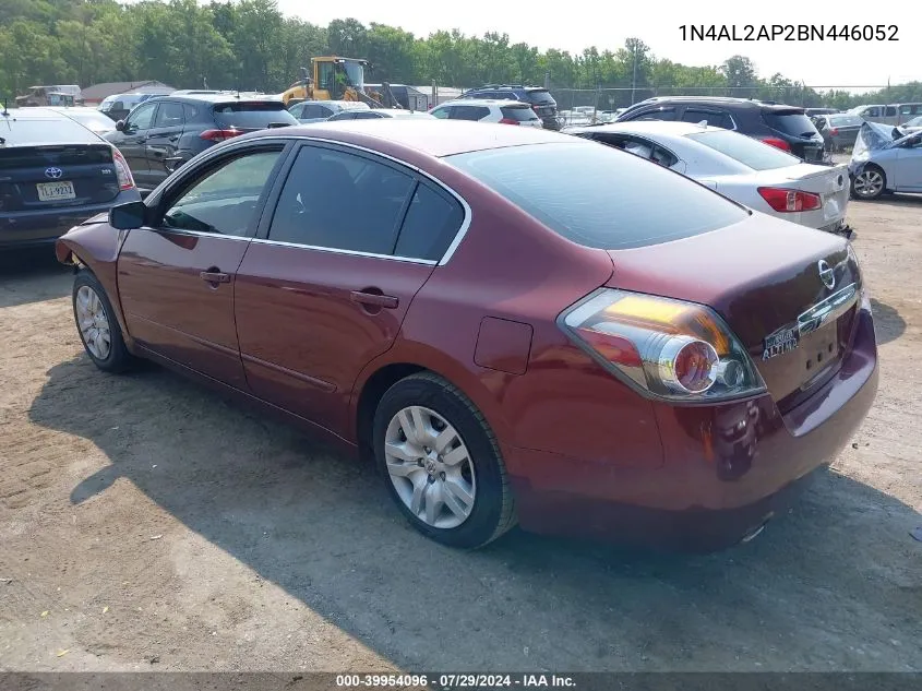 2011 Nissan Altima 2.5 S VIN: 1N4AL2AP2BN446052 Lot: 39954096