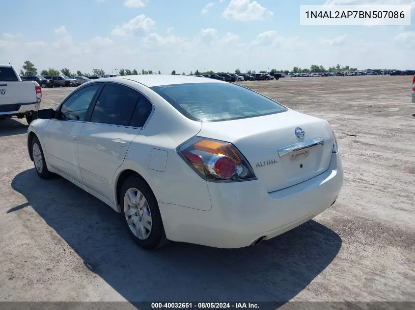 2011 Nissan Altima 2.5 VIN: 1N4AL2AP7BN507086 Lot: 40032651