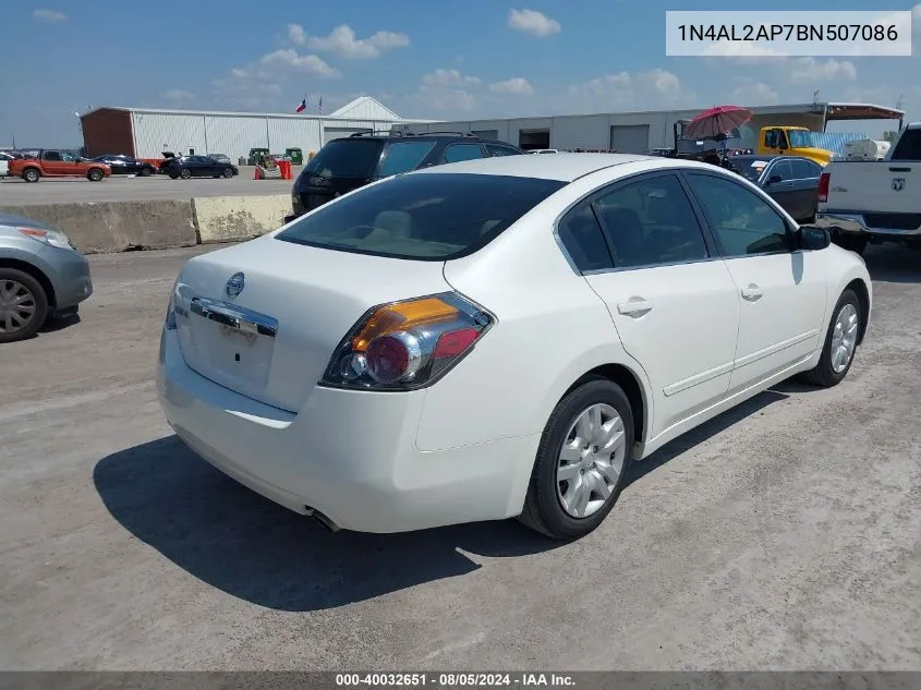 2011 Nissan Altima 2.5 VIN: 1N4AL2AP7BN507086 Lot: 40032651