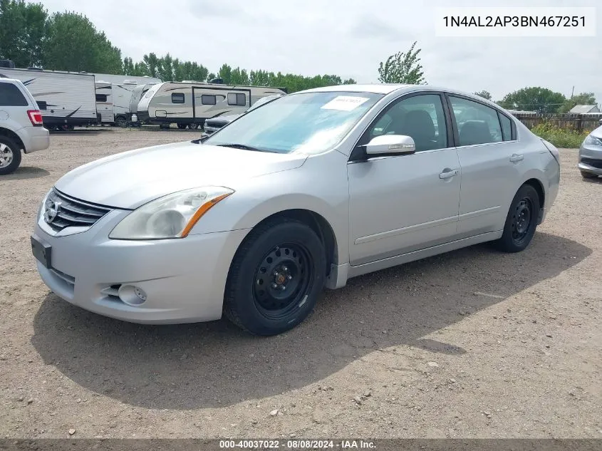 2011 Nissan Altima 2.5 S VIN: 1N4AL2AP3BN467251 Lot: 40037022