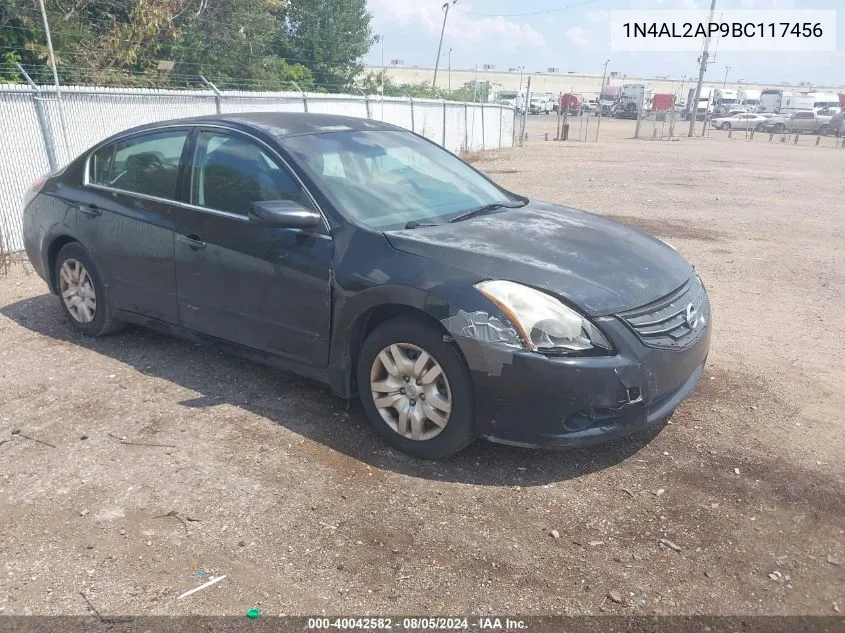 2011 Nissan Altima 2.5 S VIN: 1N4AL2AP9BC117456 Lot: 40042582