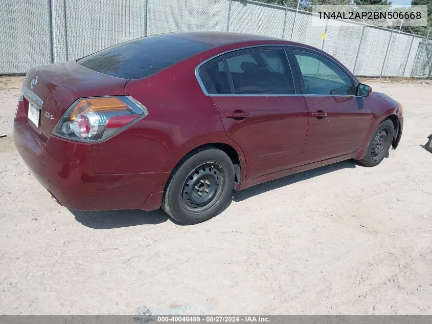 1N4AL2AP2BN506668 2011 Nissan Altima 2.5 S