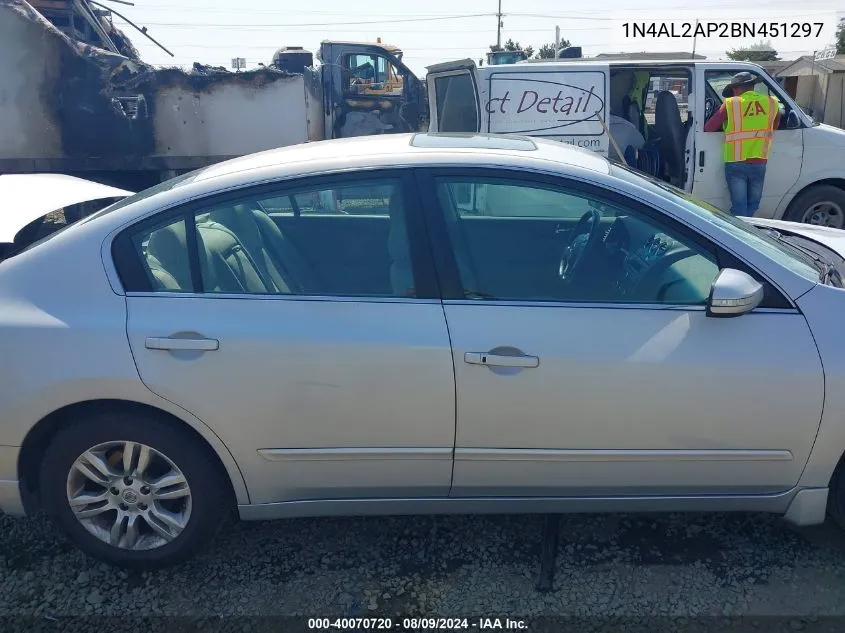 2011 Nissan Altima 2.5 S VIN: 1N4AL2AP2BN451297 Lot: 40070720