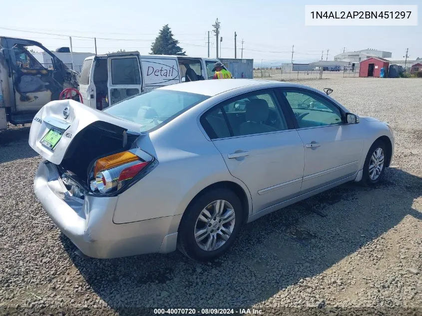 2011 Nissan Altima 2.5 S VIN: 1N4AL2AP2BN451297 Lot: 40070720