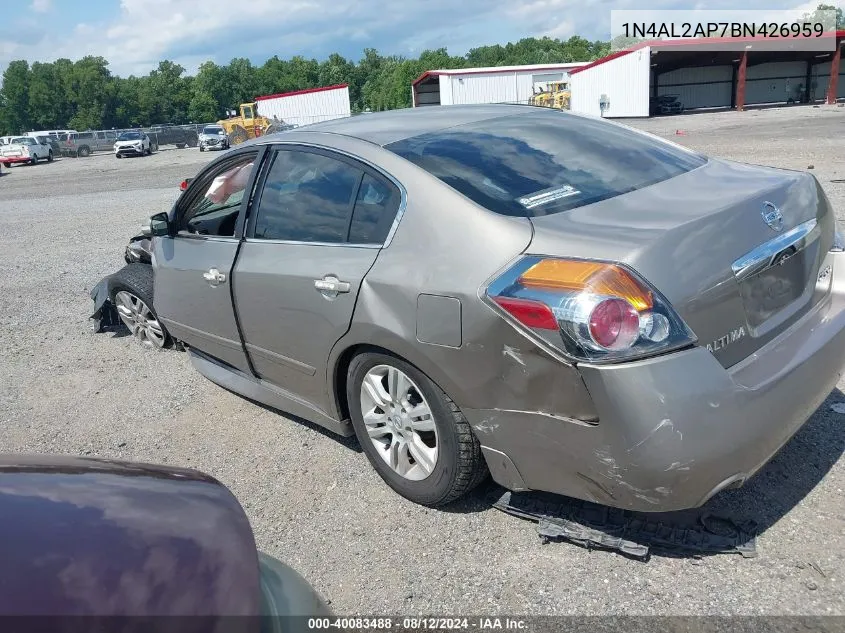 2011 Nissan Altima 2.5 S VIN: 1N4AL2AP7BN426959 Lot: 40083488