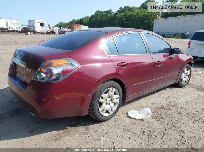 2011 Nissan Altima S VIN: 1N4AL2AP9BC100804 Lot: 40099010