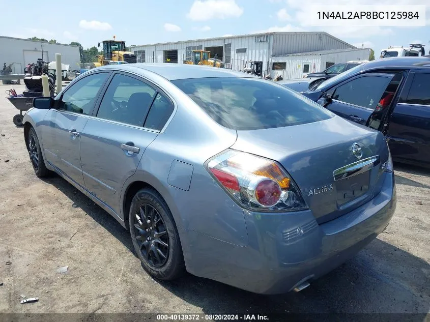 1N4AL2AP8BC125984 2011 Nissan Altima 2.5 S