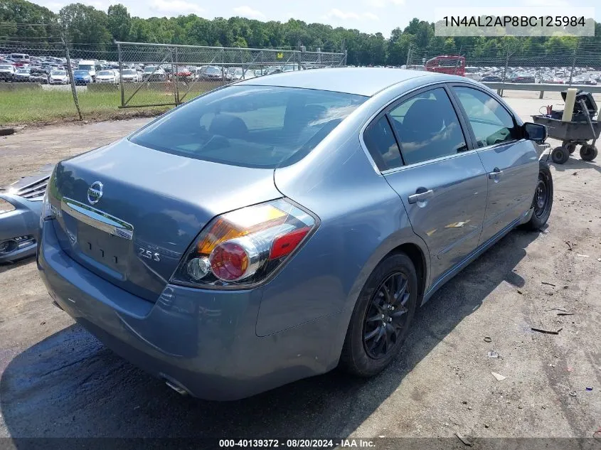 2011 Nissan Altima 2.5 S VIN: 1N4AL2AP8BC125984 Lot: 40139372