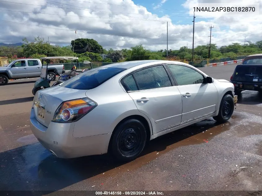 2011 Nissan Altima 2.5 S VIN: 1N4AL2AP3BC182870 Lot: 40145158