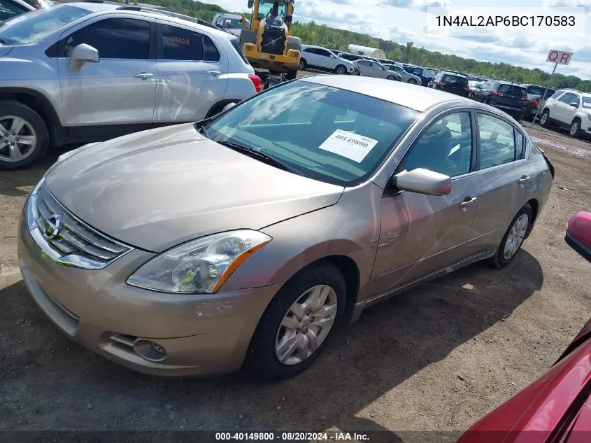 1N4AL2AP6BC170583 2011 Nissan Altima 2.5 S