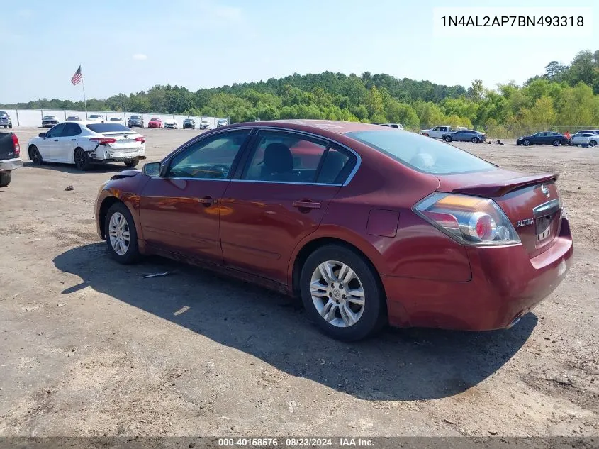 2011 Nissan Altima 2.5 S VIN: 1N4AL2AP7BN493318 Lot: 40158576