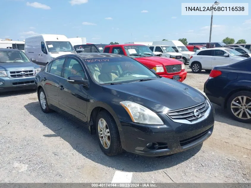 2011 Nissan Altima 2.5 S VIN: 1N4AL2AP6BC116538 Lot: 40174144