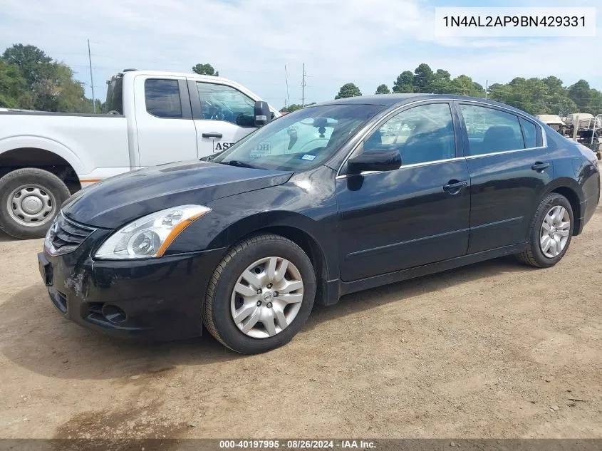 2011 Nissan Altima 2.5 S VIN: 1N4AL2AP9BN429331 Lot: 40197995