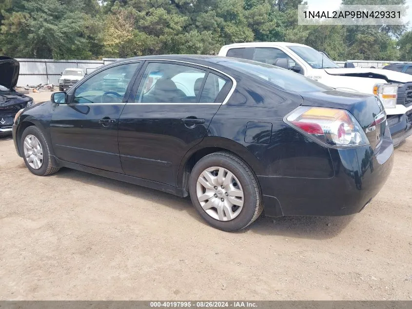 2011 Nissan Altima 2.5 S VIN: 1N4AL2AP9BN429331 Lot: 40197995