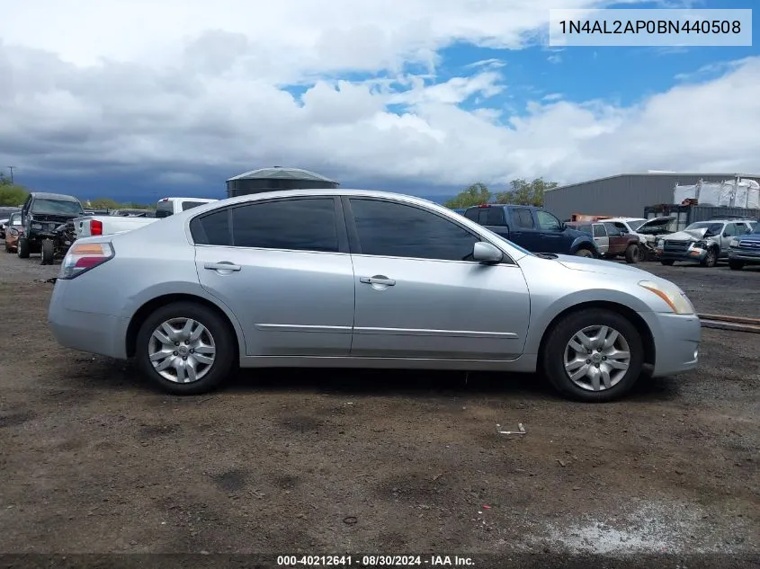 2011 Nissan Altima 2.5 S VIN: 1N4AL2AP0BN440508 Lot: 40212641