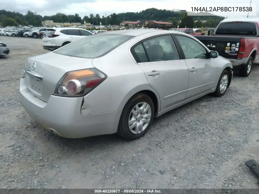 2011 Nissan Altima 2.5 VIN: 1N4AL2AP8BC178538 Lot: 40220677