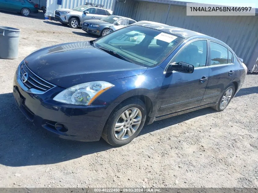 2011 Nissan Altima 2.5 S VIN: 1N4AL2AP6BN466997 Lot: 40222450