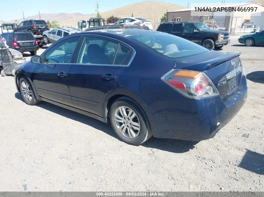 2011 Nissan Altima 2.5 S VIN: 1N4AL2AP6BN466997 Lot: 40222450