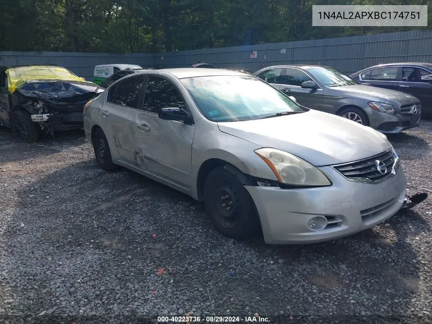 2011 Nissan Altima 2.5 S VIN: 1N4AL2APXBC174751 Lot: 40223736